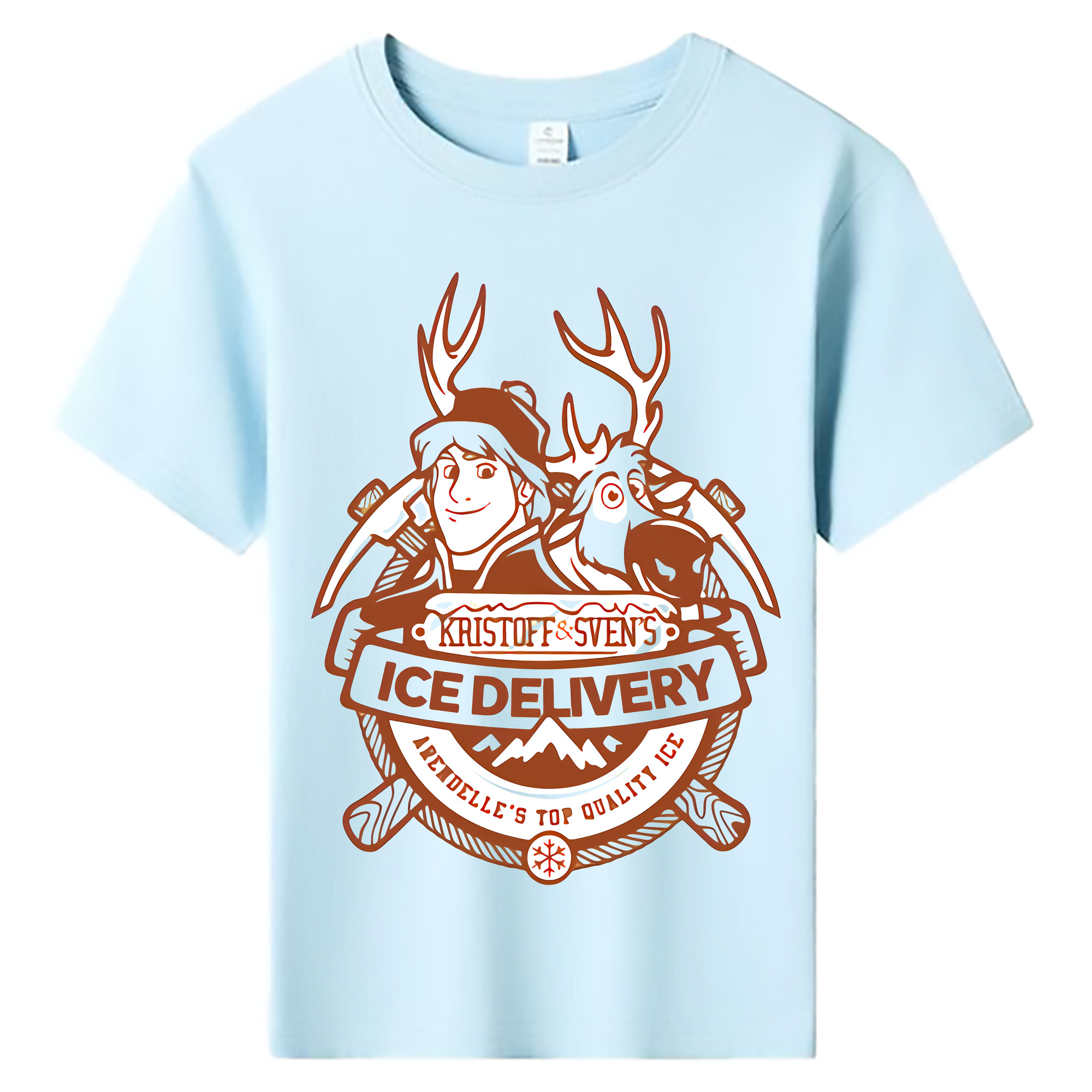 （画像用） アナと雪の女王 アンナ エルサ Frozen Anna Elsa 綿100％キッズTシャツ（フロントプリント）